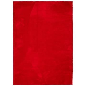 HUARTE Red Short Pile Rug 200x280 cm - Soft & Washable