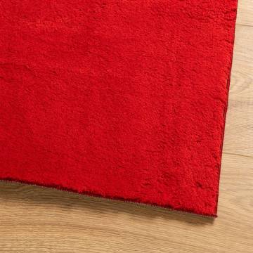 HUARTE Red Short Pile Rug 200x280 cm - Soft & Washable