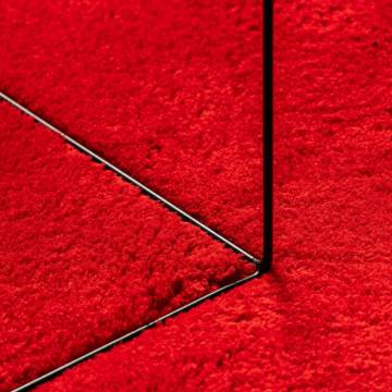 HUARTE Red Short Pile Rug 200x280 cm - Soft & Washable