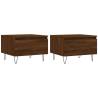 Elegant Brown Oak Coffee Tables - 2 pcs | Hipo Market