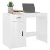 High Gloss White Desk - 100x49x75 cm - Modern Engineered Wood