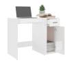 High Gloss White Desk - 100x49x75 cm - Modern Engineered Wood