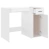 High Gloss White Desk - 100x49x75 cm - Modern Engineered Wood