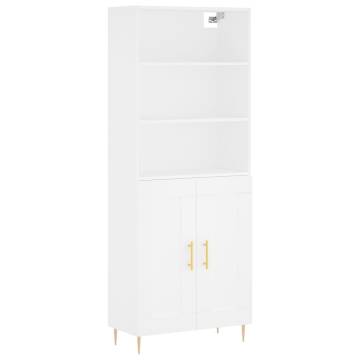 Highboard White 69.5x34x180 cm | Stylish Storage Solution