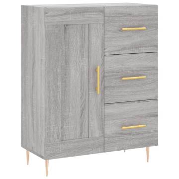 Highboard Grey Sonoma - 69.5x34x180 cm Engineered Wood