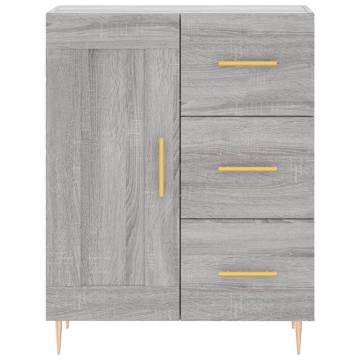 Highboard Grey Sonoma - 69.5x34x180 cm Engineered Wood