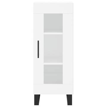 Stylish Highboard White - 34.5x34x180 cm Engineered Wood