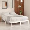 Bed Frame White Solid Wood 150x200 cm King Size Colour white Size 150 x 200 cm 