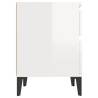 High Gloss White Bedside Cabinet - Stylish Storage Solution