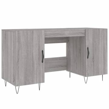 Elegant Grey Sonoma Desk - 140x50 cm | Hipomarket UK