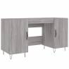 Elegant Grey Sonoma Desk - 140x50 cm | Hipomarket UK