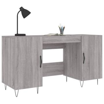 Elegant Grey Sonoma Desk - 140x50 cm | Hipomarket UK