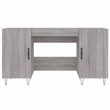 Elegant Grey Sonoma Desk - 140x50 cm | Hipomarket UK