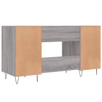 Elegant Grey Sonoma Desk - 140x50 cm | Hipomarket UK