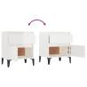 High Gloss White Bedside Cabinet - Stylish Storage Solution