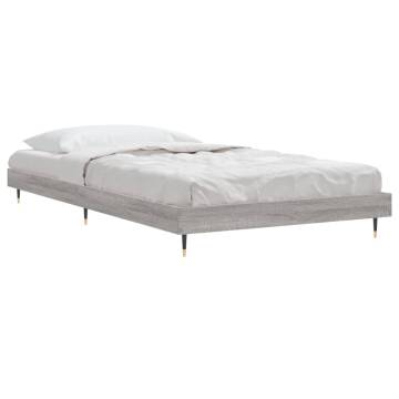 Grey Sonoma Bed Frame 100x200 cm - Durable & Stylish