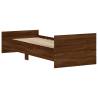 Brown Oak Bed Frame 75x190 cm | Small Single Engineered Wood