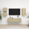 5 Piece TV Cabinet Set Sonoma Oak Engineered Wood Colour sonoma oak Quantity in Package 5 Height 60 cm 