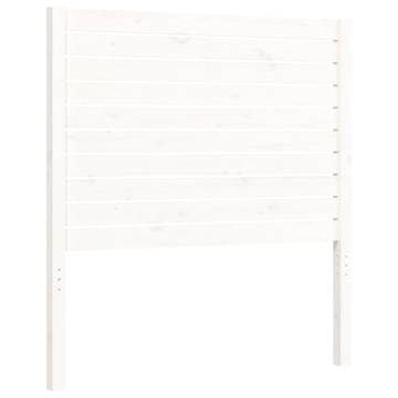 White Bed Frame with Headboard 100x200 cm - Solid Wood