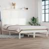 Bed Frame White Solid Wood 135x190 cm Double Colour white Size 135 x 190 cm 