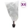 Plant Fleece Covers with Drawstring 4 pcs 70 g/m² 0.8x0.8 m Colour white Size 0.8 x 0.8 m Quantity in Package 4 