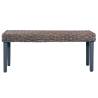 Stylish 110 cm Grey Kubu Rattan & Mango Wood Bench - HipoMarket