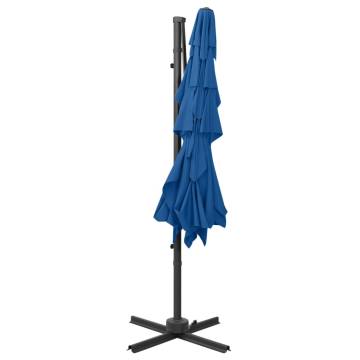 4-Tier Azure Blue Parasol with Aluminium Pole | HipoMarket