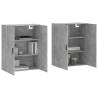 Elegant Wall Mounted Cabinets - Concrete Grey - 2 pcs Set