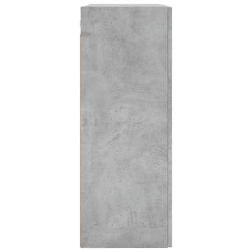 Elegant Wall Mounted Cabinets - Concrete Grey - 2 pcs Set