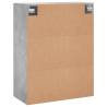 Elegant Wall Mounted Cabinets - Concrete Grey - 2 pcs Set