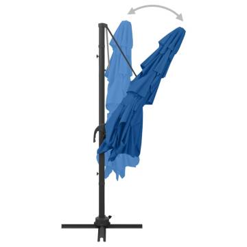 4-Tier Azure Blue Parasol with Aluminium Pole | HipoMarket