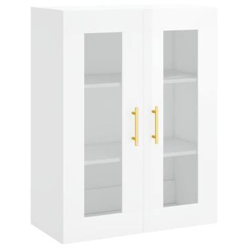 Highboard High Gloss White 69.5x34x180 cm - Stylish Storage