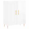 Highboard High Gloss White 69.5x34x180 cm - Stylish Storage