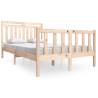 Solid Wood Bed Frame 120x190 cm Small Double - Hipomarket