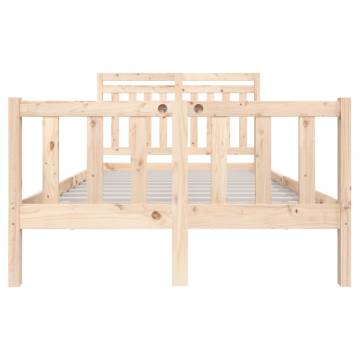 Solid Wood Bed Frame 120x190 cm Small Double - Hipomarket