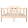 Solid Wood Bed Frame 120x190 cm Small Double - Hipomarket