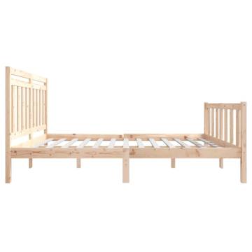 Solid Wood Bed Frame 120x190 cm Small Double - Hipomarket