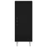 Stylish Highboard Black - 34.5x34x180 cm | Hipomarket UK