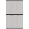 Outdoor Storage Cabinet Grey & Black - 97x37x165 cm PP