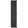 Outdoor Storage Cabinet Grey & Black - 97x37x165 cm PP