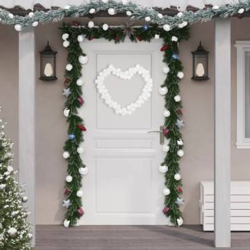 White Christmas Balls Garland 175 cm - Shatterproof Decoration