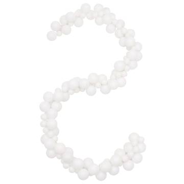 White Christmas Balls Garland 175 cm - Shatterproof Decoration