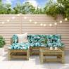 5 Piece Garden Lounge Set Impregnated Wood Pine Colour natural impregnated Number of 5 