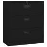 Filing Cabinet Black 90x46x103 cm Steel Colour black Size 90 x 46 x 103 cm Quantity in Package 1 