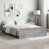 Bed Frame with Headboard and Footboard Grey Sonoma 140x190 cm Colour grey sonoma Size 140 x 190 cm 