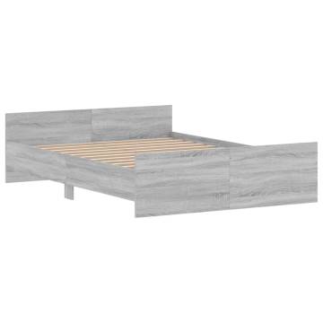 Grey Sonoma Bed Frame with Headboard & Footboard - 140x190 cm