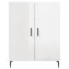 Stylish Highboard High Gloss White - 69.5x34x180 cm