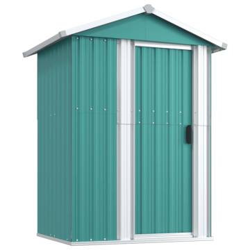 Garden Shed Green 126x97.5 cm Galvanised Steel - HipoMarket