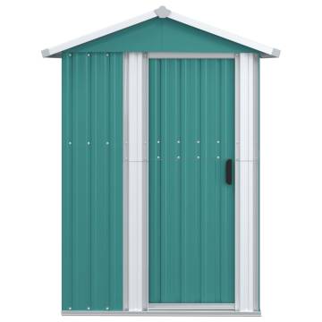 Garden Shed Green 126x97.5 cm Galvanised Steel - HipoMarket