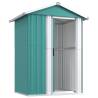 Garden Shed Green 126x97.5 cm Galvanised Steel - HipoMarket